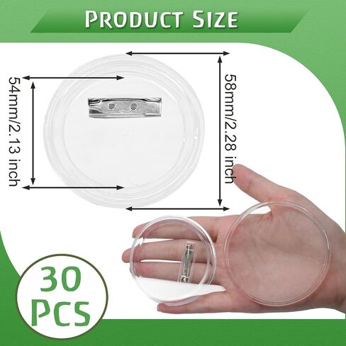 15pcs DIY زر دبابيس 2.3 بوصة الفراغ الأزرار دبابيس أزرار مخصصة واضحة مع صور الصور للمدرسة والمنزل والحفلات لمشروع DIY ، لوازم الحرف لصنع شاراتك الخاصة in Kuwait