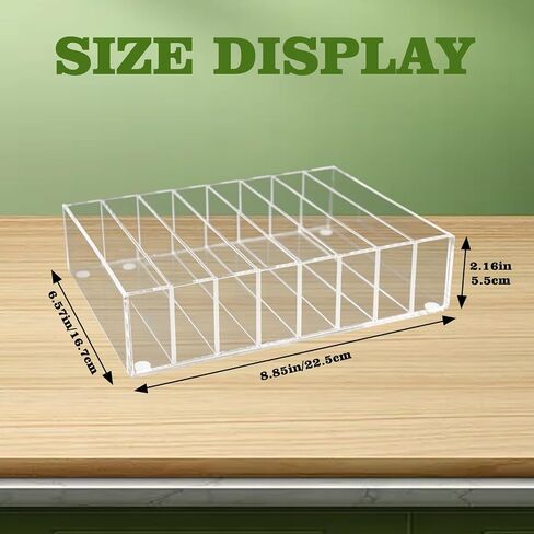 Large Money Box for Cash, Acrylic Cash Organizer with 8 Compartment and Silicone Dots on the Bottom, Transparent Money Holder for Board Games, Money Organizer for Cash in Kuwait