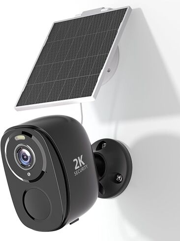 Solar Security Cameras Wireless Outdoor,5MP Battery Powered WiFi Cameras for Home Security, PIR/AI Motion Detection, Waterproof, Color Night Vision, 2-Way Audio, Works/Alexa, Cloud/SD Storage in Kuwait