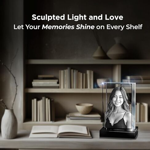 CAPTUR3D 3D Crystal Photo, Valentines Day Gifts for Women, Men, Wife, Husband, Mom, Great Personalized Gift using any Photo, 3D Crystal Cube, Custom 3D Picture, Customized Anniversary, Couple Gifts in Saudi Arabia
