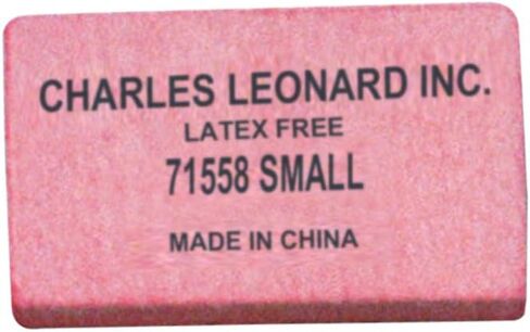 Charles Leonard Eraser, Synthetic, Latex Free, Block Shape, Small, Pink 80/Box (71558) in Saudi Arabia