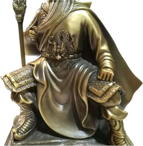 GQPZMD Guan Yu,Chinese Fengshui Guan Gong Statue,Antique Bronze Finish Statue for Decoration car Home Office Tabletop,Historical Collection Good Lucky Gifts 4.6 Inch in Kuwait