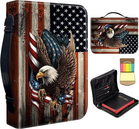 Bible Cover for Men,Large Leather Bible Case Fit Book Up to 11x8x2.4 in, Isaiah 41:10 Bible Covers Bible Study Carrier Church Bags w/Handle & Zipper in Saudi Arabia