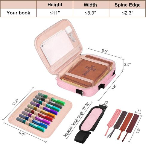 Bible Cover Case for Women with Zipper Pocket, Church Bible Carrying Case for Women with Shoulder Strap Large Bible Cover Case For Women with Detachable Pen Slot Book Carrying Case Men Girls in Saudi Arabia