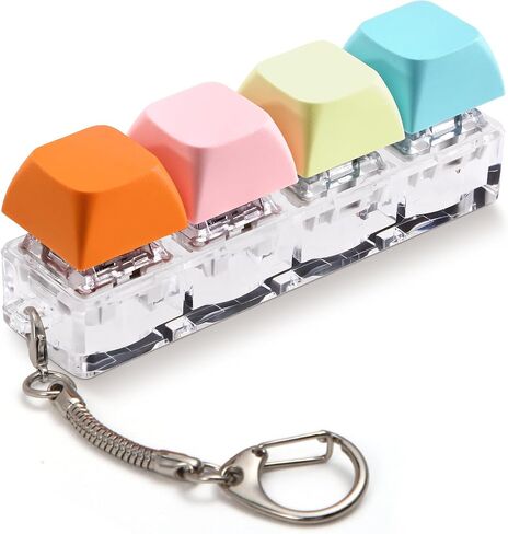 SCIONE 6 Pcs Keyboard Fidget Toy, Fidget Clicker Keyboard Fidget Keychain Keyboard Decompression Toys, ADHD Anxiety Stress Relief Toys for Adults, Easter Classroom Prizes Return Gifts for Kids in Saudi Arabia