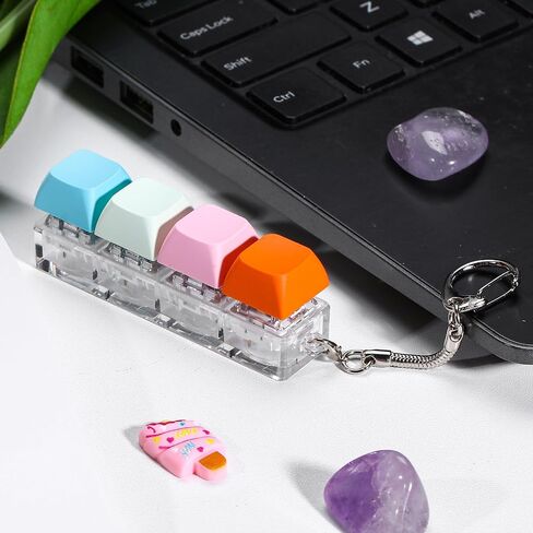 SCIONE 6 Pcs Keyboard Fidget Toy, Fidget Clicker Keyboard Fidget Keychain Keyboard Decompression Toys, ADHD Anxiety Stress Relief Toys for Adults, Easter Classroom Prizes Return Gifts for Kids in Saudi Arabia