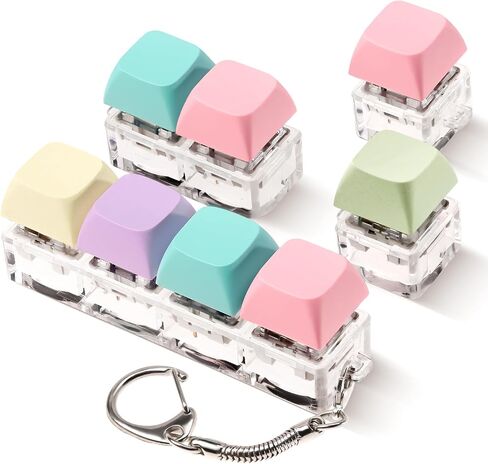 SCIONE 6 Pcs Keyboard Fidget Toy, Fidget Clicker Keyboard Fidget Keychain Keyboard Decompression Toys, ADHD Anxiety Stress Relief Toys for Adults, Easter Classroom Prizes Return Gifts for Kids in Saudi Arabia