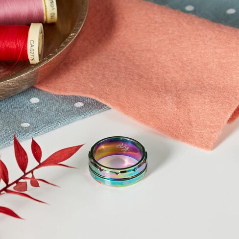 Knitpro K10436 Rainbow Ring Feth Stainlist Steeldbow 21.4mm in Kuwait