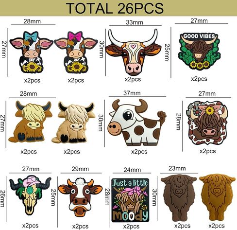 100pcs السيليكون بؤري الخرز Bulk 100 deisgns شخصيات ماما المعلم Howdy Nurse Cactus Coffee Dog Pucal Beads for Ancles Keychains Making DIY Making (100Designs Beads Beads) in Kuwait