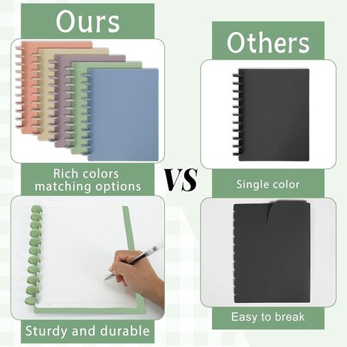 gisgfim 5 Set Discbound Notebook Cover and Disc Set 8.5 x 11.75 inch Inch Poly Cover with Disc Discbound Notebook Accessories for School Office Subject Document (Macaron Color) in Kuwait