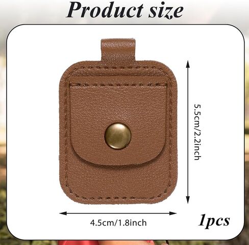 Leather Ring Holder Keychain, Portable Gym Ring Holder Jewelry Holder Keychain Ring Holder Keychain Pouch for Gym Leather Jewelry Travel Pouch for Wedding Ring and Necklaces Women Men Gift (Black) in Saudi Arabia