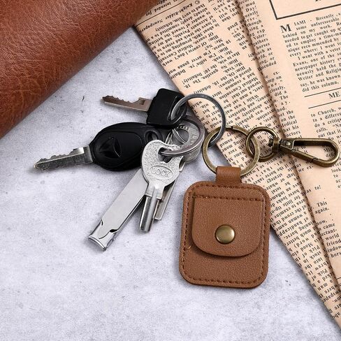 Leather Ring Holder Keychain, Portable Gym Ring Holder Jewelry Holder Keychain Ring Holder Keychain Pouch for Gym Leather Jewelry Travel Pouch for Wedding Ring and Necklaces Women Men Gift (Black) in Saudi Arabia