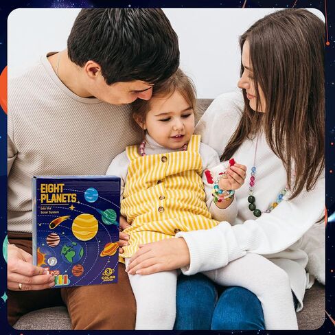 DoodleDoo Modeling Clay for Kids Toddlers Art Clay Kit 5 Colors Plasticine with Tools Color Dough Tool Set Colored Soft Sculpting Clay Toys Gifts for Age 3 4 5 6 7 8+ Children(Planet) in Saudi Arabia