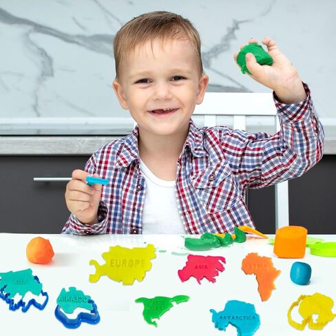DoodleDoo Modeling Clay for Kids Toddlers Art Clay Kit 5 Colors Plasticine with Tools Color Dough Tool Set Colored Soft Sculpting Clay Toys Gifts for Age 3 4 5 6 7 8+ Children(Planet) in Saudi Arabia
