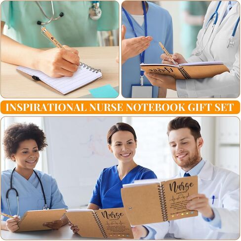 48 Sets Nurse Appreciation Gifts Bulk 2025 Thank You Gift Notebook with Sticky Notepad Index Tabs with Bamboo Ballpoint Bulk for Nurse Week Medical Graduation Party in Saudi Arabia