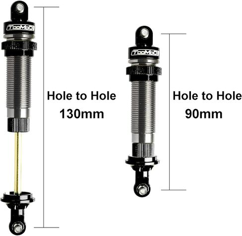 130mm RC Oil Shock Absorber Big Bore Damper for 1/8 Arrma Typhon,Redcat,Granite,Senton, HSP,HPI, Buggy Truggy,etc. Parts Upgrade Replace（2Pcs）(Grey) in Saudi Arabia