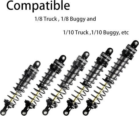 130mm RC Oil Shock Absorber Big Bore Damper for 1/8 Arrma Typhon,Redcat,Granite,Senton, HSP,HPI, Buggy Truggy,etc. Parts Upgrade Replace（2Pcs）(Grey) in Saudi Arabia