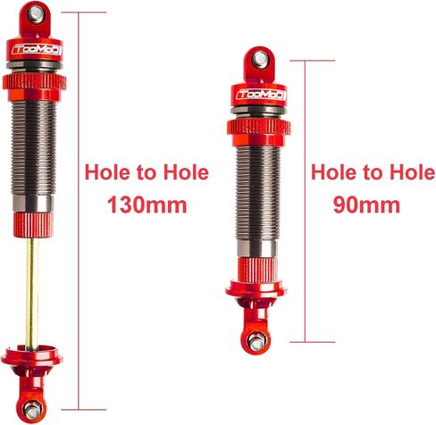 130mm RC Oil Shock Absorber Big Bore Damper for 1/8 Arrma Typhon,Redcat,Granite,Senton, HSP,HPI, Buggy Truggy,etc. Parts Upgrade Replace（2Pcs）(Grey) in Saudi Arabia