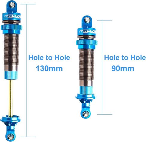 130mm RC Oil Shock Absorber Big Bore Damper for 1/8 Arrma Typhon,Redcat,Granite,Senton, HSP,HPI, Buggy Truggy,etc. Parts Upgrade Replace（2Pcs）(Grey) in Saudi Arabia