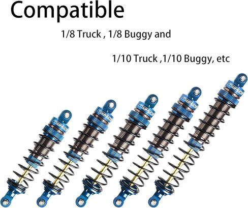 130mm RC Oil Shock Absorber Big Bore Damper for 1/8 Arrma Typhon,Redcat,Granite,Senton, HSP,HPI, Buggy Truggy,etc. Parts Upgrade Replace（2Pcs）(Grey) in Saudi Arabia