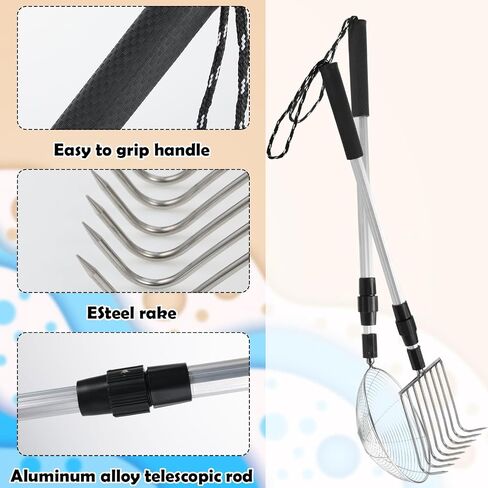 CIEOVO 2 Pack Shark Tooth Sifter Clam Rake and Beach Sand Sifter Sand Scoop Shell Scooper for Summer Beach Scoop Shovel Sifter Tool Picking Up Shells in Saudi Arabia