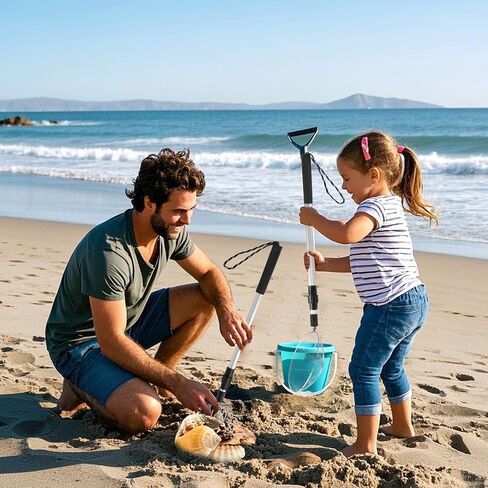 CIEOVO 2 Pack Shark Tooth Sifter Clam Rake and Beach Sand Sifter Sand Scoop Shell Scooper for Summer Beach Scoop Shovel Sifter Tool Picking Up Shells in Saudi Arabia