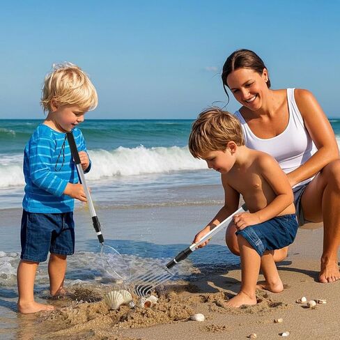 CIEOVO 2 Pack Shark Tooth Sifter Clam Rake and Beach Sand Sifter Sand Scoop Shell Scooper for Summer Beach Scoop Shovel Sifter Tool Picking Up Shells in Saudi Arabia