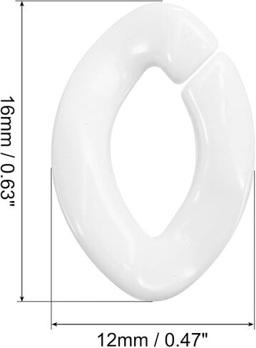 uxcell 200Pcs Acrylic Chain Linking Rings, Link Connectors Open Link Rings, Plastic C-Clip Hooks for DIY Purse Eyeglass Jewelry Making Chain, Pink in Kuwait