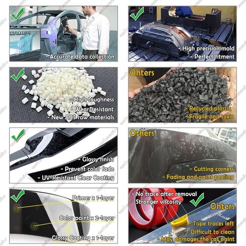 سبويلر خلفي متوافق مع 2008-2014 بنز W204 C-Class، نمط PSM منقار البط يناسب C180 C200 C250 C300 C350 C63 AMG، شفة جناح غطاء ذيل صندوق البط (أسود لامع) in Kuwait