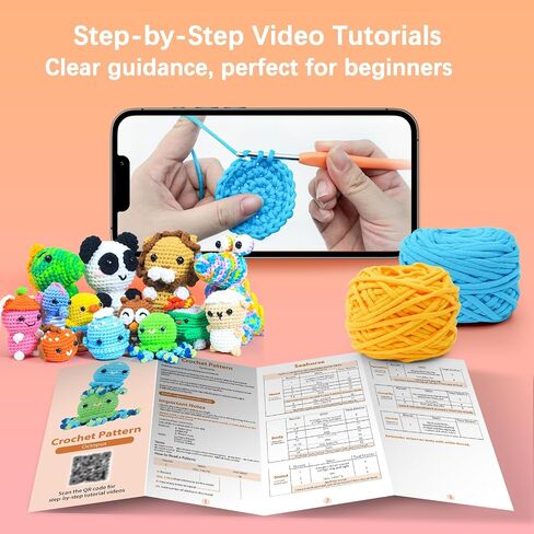yes.sister! Octopus Crochet Kit for Beginners – DIY Amigurumi Kit with Soft Cotton Yarn, Video Tutorials & Step-by-Step Guide in Saudi Arabia
