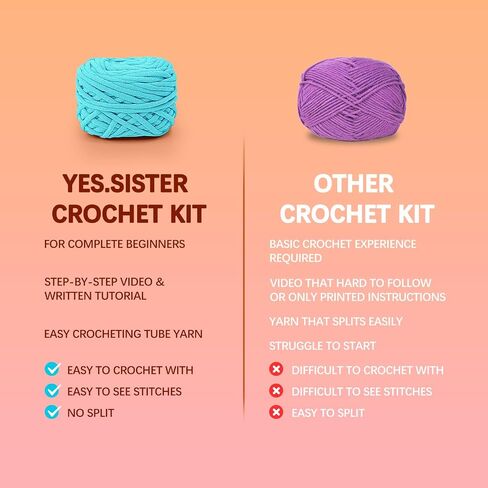 yes.sister! Octopus Crochet Kit for Beginners – DIY Amigurumi Kit with Soft Cotton Yarn, Video Tutorials & Step-by-Step Guide in Saudi Arabia