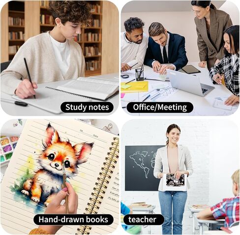 دفتر Notebook Spiral Journal ، A5 Cute Notebooks for Women Men ، حكمت الكلية دفتر Grardcover للعمل والملاحظات ، 60 صفحة مزدوجة الأسلاك لكتابة عباد الشمس البيضاء in Kuwait