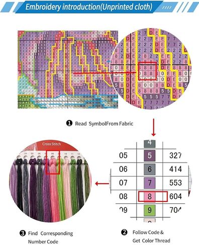 Dooxvey Cross Stitch Kits for Adults Stamped Full Range of Embroidery Starter Kits for Beginners 11CT Printed Cross Stitch Patterns Needlepoint Kits Stamped Crossstitching-Rainbow Wolf 16x20 inch in Kuwait