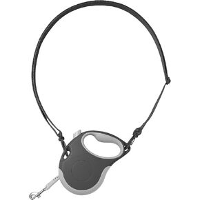 قابلة للسحب الكلب/القطة/الحيوانات الأليفة مع حزام كروسودي (متوسط ​​0-55 رطل) - 5 أمتار/16 قدم ، أسود | اليدين خالية ، يمكن ارتداؤها | مريح مريح واحد الفرامل ، وقفة ، قفل | تشابك truelove الحرة