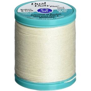 Coats Thread & Zippers Duty Plus Button & Carpet Thread 50yd-Cream