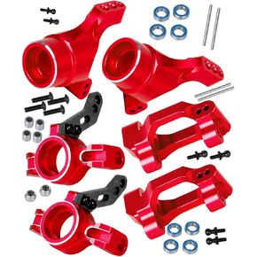 RC Aluminium C-Hubs كتلة التوجيه الكتل العذبة ل 1/18 مربعة الزعنفة Teton Desert Prerunner Rally ، حاملات محاور كعب