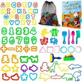 77 PCS تلعب أدوات العجين طقم للأطفال إكسسوارات مركبة ، هدية لعيد ميلاد مكافآت عيد ميلاد الاحتفال بالتدريب