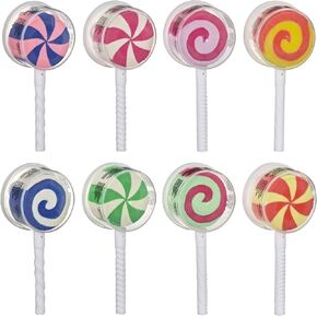 Play-doh Lollipop 8-pack of Play Play Candy Molds مليئة بـ 3 أوقية من مركب النمذجة غير السامة للأطفال لمدة 3 سنوات وما فوق ، عبوات خالية من الإحباط