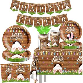 Easter Party Napkins Decoration-Happy Easter Supplies,40pcs Bunny Egg Paper Disposable Napkins for Spring Theme Easter Decoration