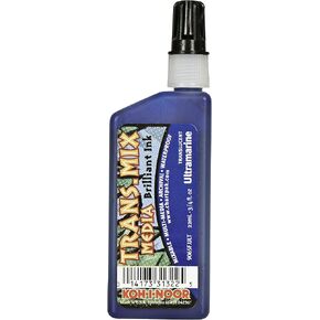 KOH-I-NOOR TRAPTERCENT MIX Media Drawing Ink ، 0.75 OZ. زجاجة ، الأزرق الفائق (9065F.ult)