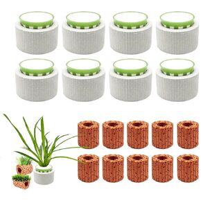 18 Pack New Upgrade Aquarium Plant Weights - Ceramic & Red Volcanic Stone Rings, Aquatic Plant Holder for Fish Tank, Live Water Plants Anchoring