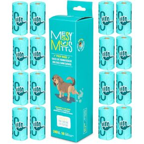 Messy mutts المتقدمة Biorecycle ™ أكياس أنبوب | 120 كيس (8 لفات إعادة الملء) | حقيبة أنبوب الكلب لفة | أكياس نفايات الكلاب غير معقولة