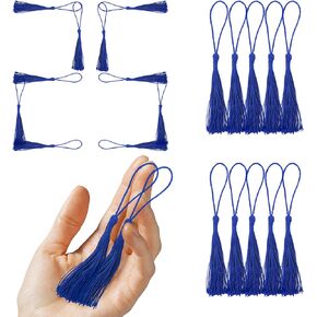 شرابات Walwal المصنوعة يدويًا DIY ， 25pcs شرابة يدويًا - شرابات 14 سم/5.5 بوصة للأقراط DIY ، المجوهرات ، الإشارات المرجعية ، الفنون والحرف (الأزرق)