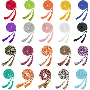 20pcs الحبل الشرف التخرج ، تاسيل شرف الشرف 67 'مع شرابة اللمس الناعمة ، متعددة الألوان