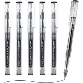 eyeye Blue Rollerball Pens 0.5mm ، 6 Pack Fine Point Quick Dry Ink Roller Pen ، Fine Ink Pen Point Point Smooth Corner for Journession ، و Notes ، Office ، Office ، اللوازم المدرسية