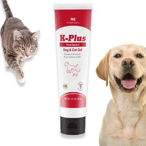K -Plus Potassium Gluconate Gluconate Gel Plus Plusberry و EPA للكلاب والقطط - المكملات الكلوية البيطرية المعتمدة - يدعم توازن البوتاسيوم - 5 أوقية
