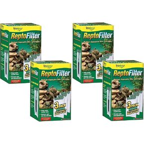 Tetra ReptoFilter Filter Cartridges, Medium, 12 Total Cartridges (4 Packs with 3 per Pack)