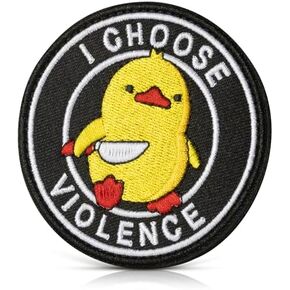 Funny I Choose Violence Embroidered Patches, Military Patch, Morale Patch Velcro, sew on Patch for Clothes, Hats, Jean, Dog Collars, Backpacks,Helmets, Tactical Gear - SadoJani