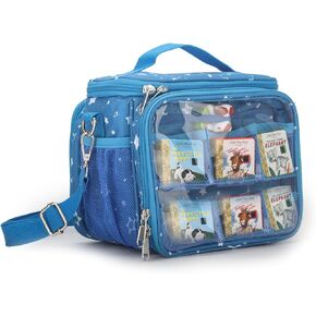 Carrying Case Compatible with Little Tikes Story Dream Machine Books Starter Set,Portable Storage Bag with Handle and Shoulder Strap for Storytime,Little Golden Book,Little Puppy Character (Blue)