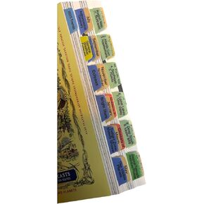 علامات تبويب الكتب للنسخة التجارة في Almanac Old Old Farmer's Almanac. مغلفة ، مشفرة بالألوان ، وقابلة للإزالة باستخدام بطاقة المحاذاة لسهولة التثبيت (كتاب غير مدرج)